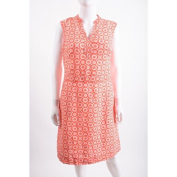 Boden Women Sheath Dress UK 14 US 10 Linen Notch Neck Pink Floral Sleeveless NWT - Picture 1 of 6